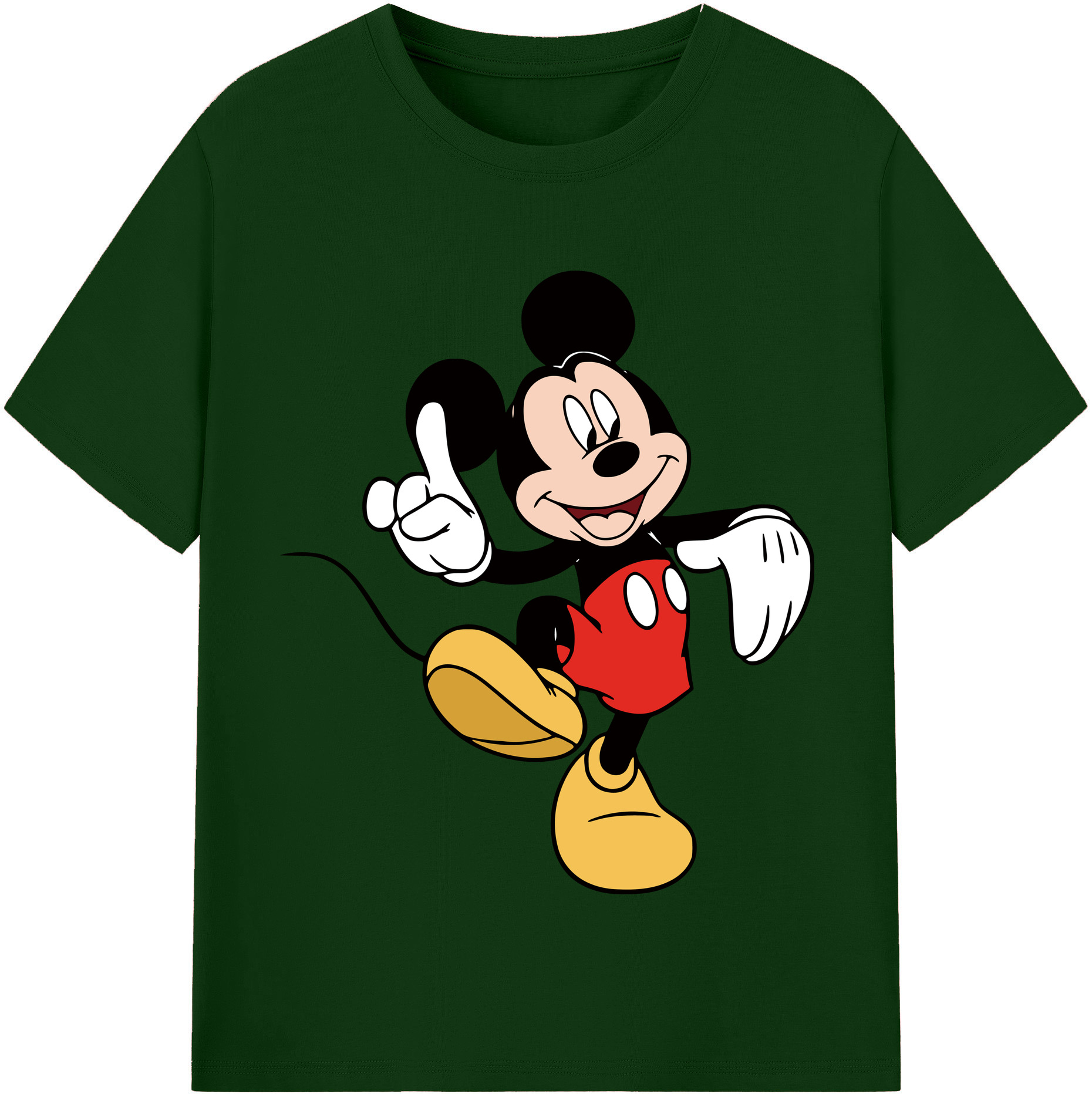 （画像用） ミッキーマウス Mickey Mouse 綿100％半袖Tシャツ（フロントプリント）